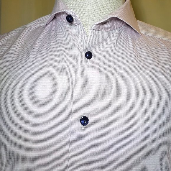 ETON of Sweden, NWOT, 15.75/40 Slim- Lite Cranberry Oxford cloth, 100% Cotton - Picture 3 of 7